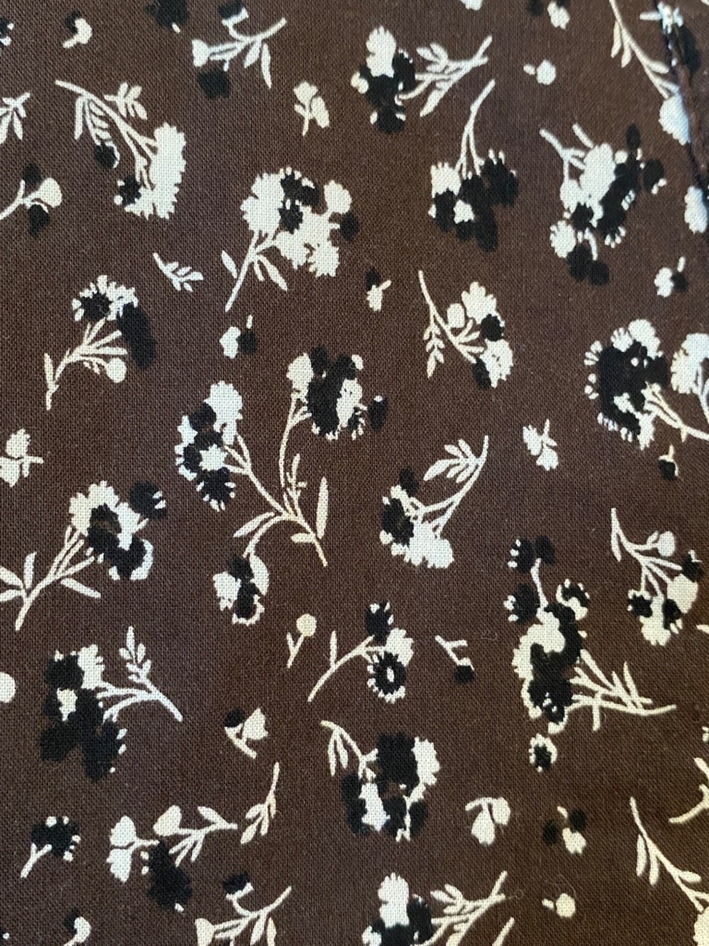 Madewell V-Neck Long-Sleeve Dark Carob Floral Top Size Large - Picture 7 of 16